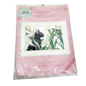 Dimensions 1989 Crewel Embroidery kit Sophisticated Cat Jan Huston Sealed